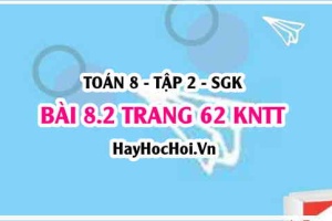 Bài 8.2 trang 62 Toán 8 Tập 2 Kết nối tri thức